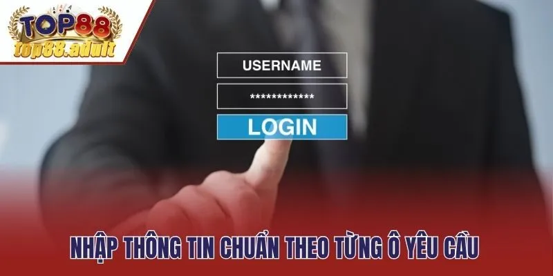 Nhập thông tin chuẩn theo từng ô yêu cầu